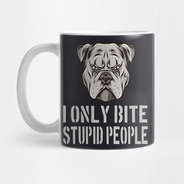 Pitbull Bite Stupid Dog Owner Gifts by Foxxy Merch